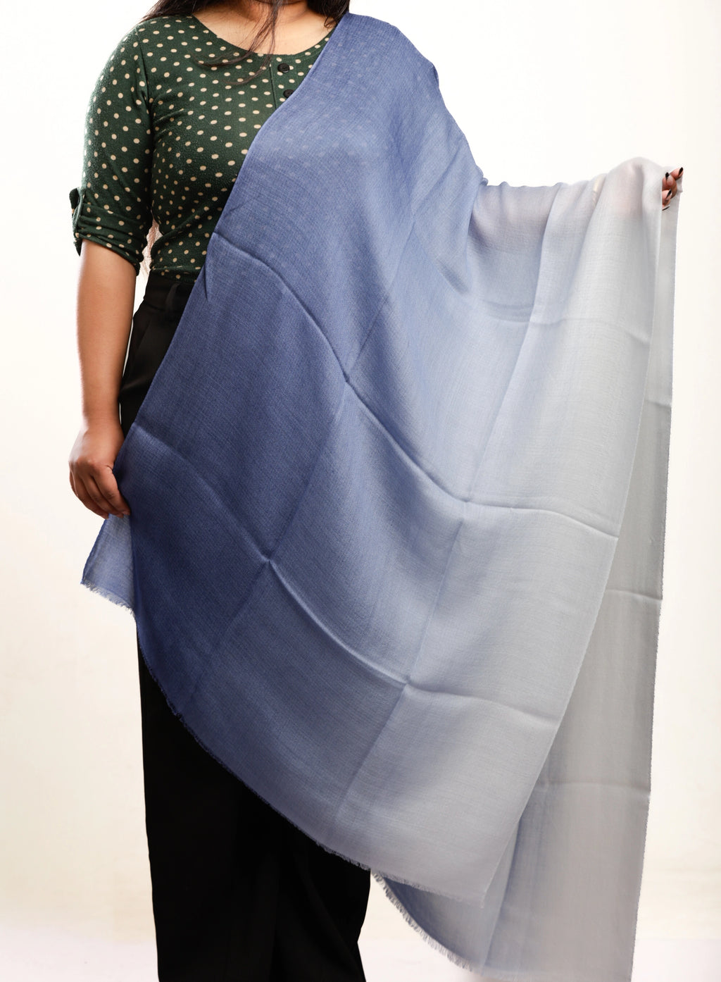 Artisan Merino Shawl – The Ice Blue Heritage Weave