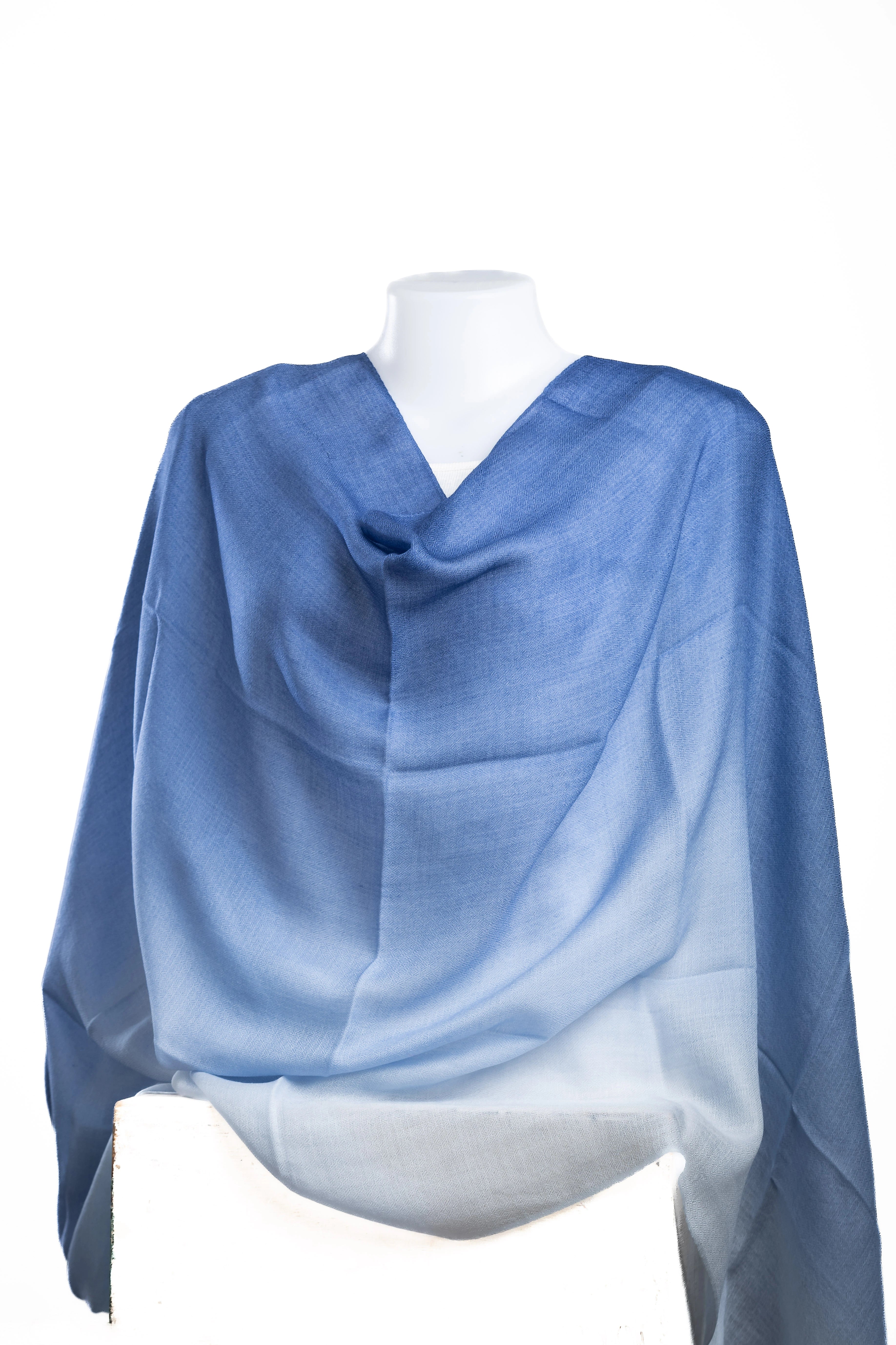 Artisan Merino Shawl – The Ice Blue Heritage Weave