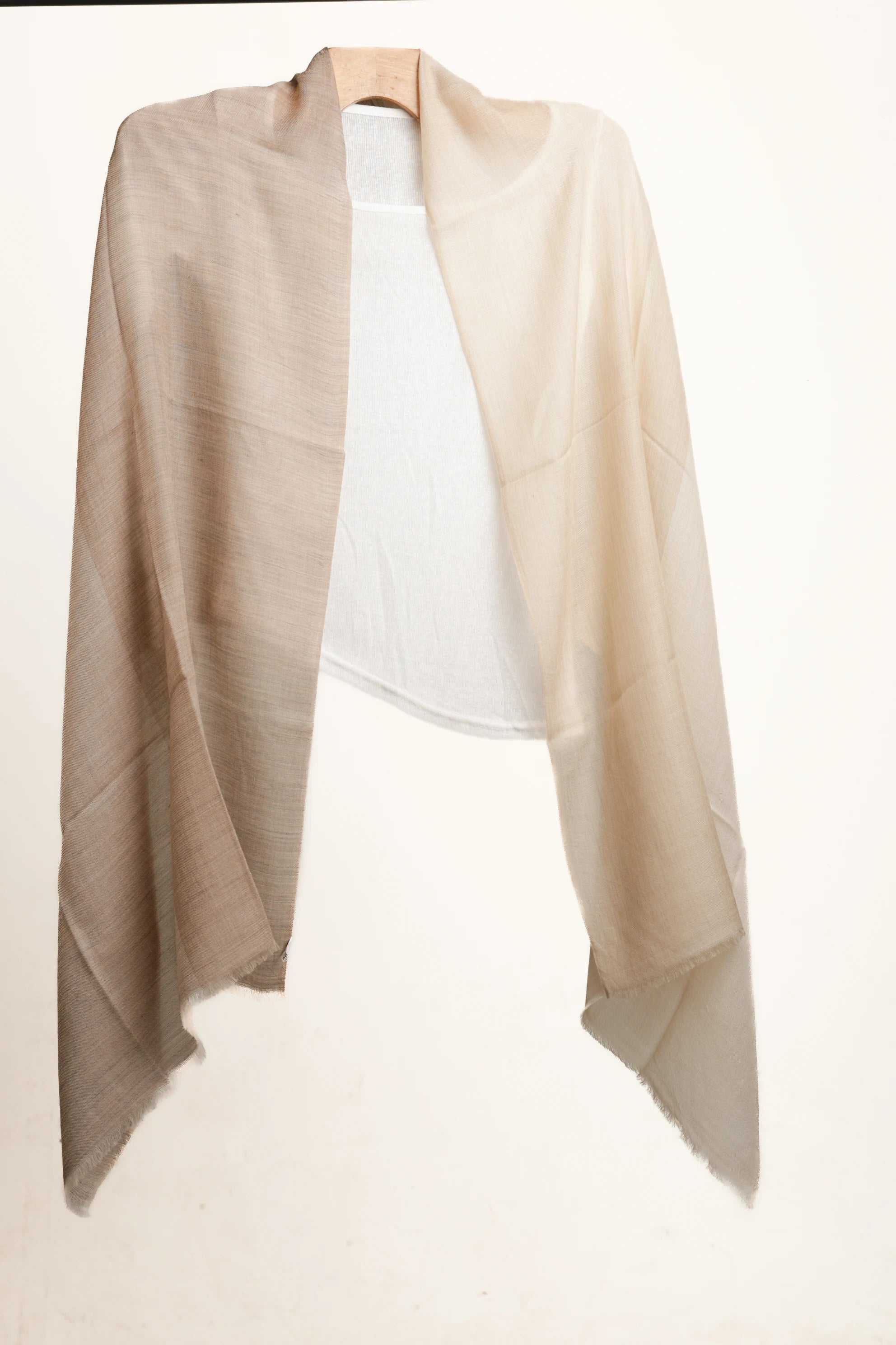 Artisan Merino Shawl – The Cocoa & Cream Quad Weave
