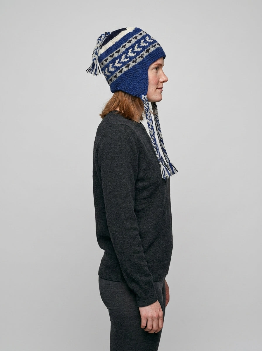 Earflap Beanie — On Model - Side Profile | Generated by Modelize