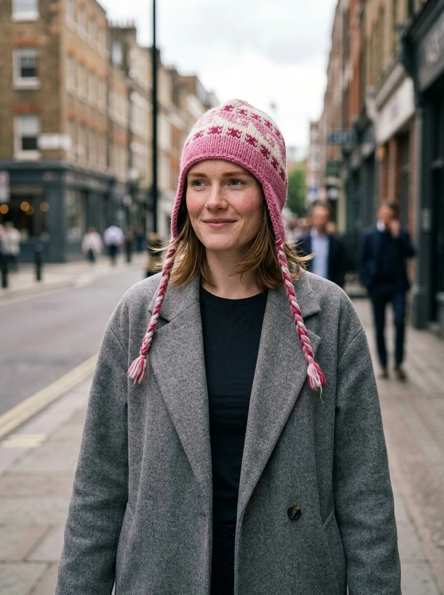 Earflap Beanie — On Model - Street Style | Generated by Modelize