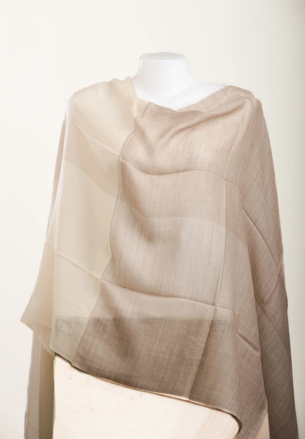 Artisan Merino Shawl – The Cocoa & Cream Quad Weave