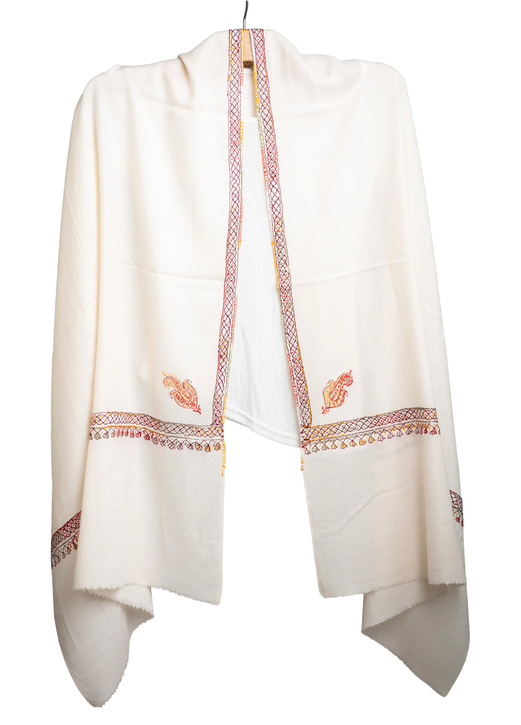 Artisan Embroidered Merino Shawl – The Gilded Blossom